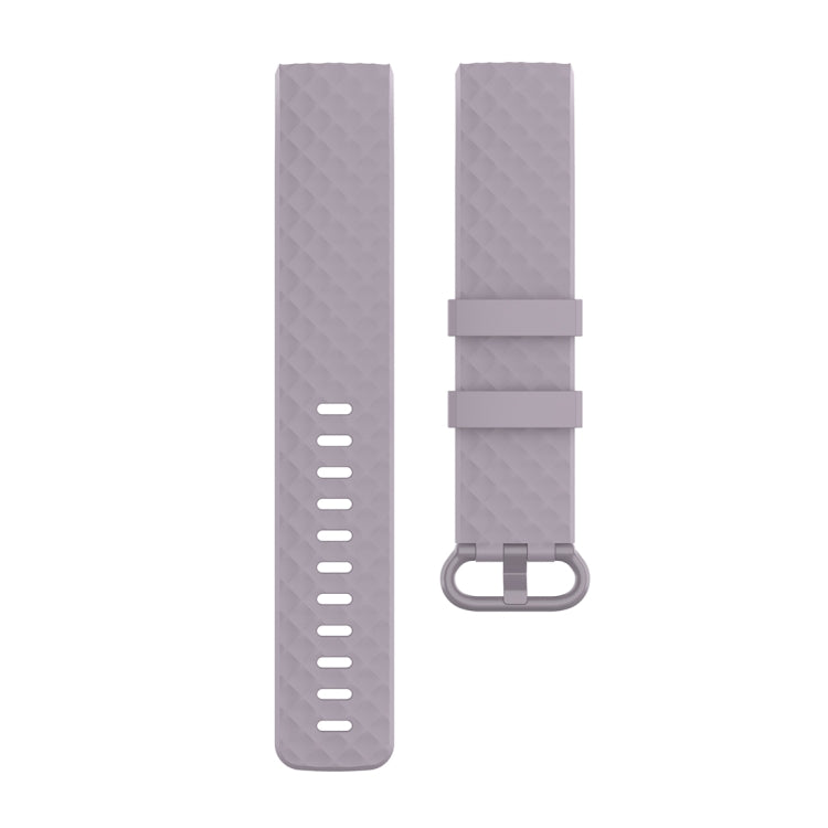 Color Buckle TPU Wrist Strap Watch Band for Fitbit Charge 4 / Charge 3 / Charge 3 SE, Size: S(Light Purple) - Watch Bands by buy2fix | Online Shopping UK | buy2fix