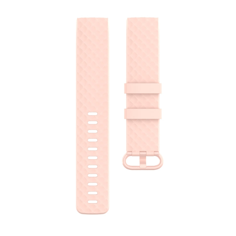 Color Buckle TPU Wrist Strap Watch Band for Fitbit Charge 4 / Charge 3 / Charge 3 SE, Size: L(Light Pink) - Watch Bands by buy2fix | Online Shopping UK | buy2fix