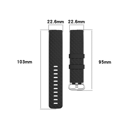18mm Silver Color Buckle TPU Wrist Strap Watch Band for Fitbit Charge 4 / Charge 3 / Charge 3 SE, Size: S(White) - Watch Bands by buy2fix | Online Shopping UK | buy2fix
