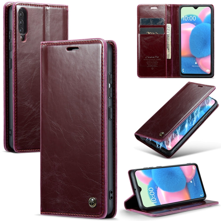 For Samsung Galaxy A30s／A50s／A50 CaseMe 003 Crazy Horse Texture Leather Phone Case(Wine Red) - Galaxy Phone Cases by CaseMe | Online Shopping UK | buy2fix