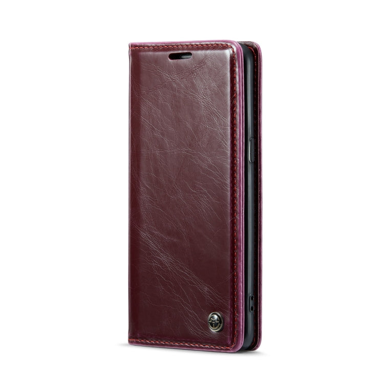 For Samsung Galaxy S8 CaseMe 003 Crazy Horse Texture Leather Phone Case(Wine Red) - Galaxy Phone Cases by CaseMe | Online Shopping UK | buy2fix