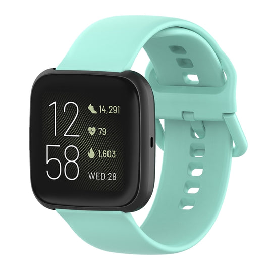23mm Color Buckle Silicone Wrist Strap Watch Band for Fitbit Versa 2 / Versa / Versa Lite / Blaze, Size: S(Green) - Watch Bands by buy2fix | Online Shopping UK | buy2fix