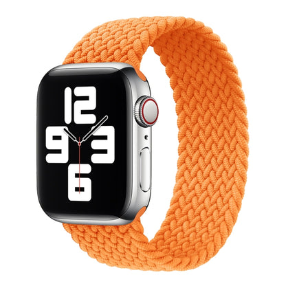 Nylon Single-turn Braided Watch Band For Apple Watch Ultra 49mm&Watch Ultra 2 49mm / Series 9&8&7 45mm / SE 3&SE 2&6&SE&5&4 44mm / 3&2&1 42mm, Length:145mm(Orange) - Watch Bands by buy2fix | Online Shopping UK | buy2fix