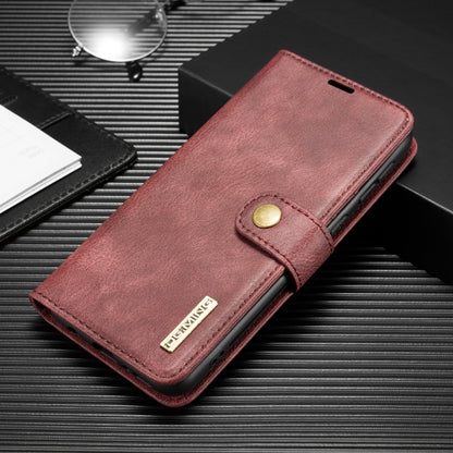 For Galaxy M31 DG.MING Crazy Horse Texture Flip Detachable Magnetic Leather Case with Holder & Card Slots & Wallet(Red) - Galaxy Phone Cases by DG.MING | Online Shopping UK | buy2fix