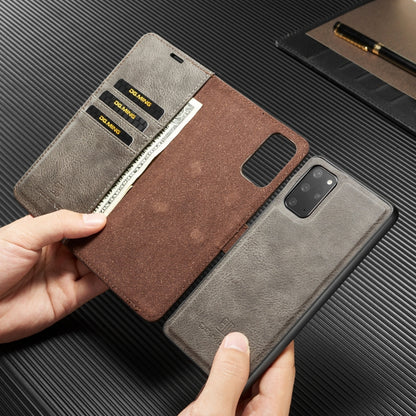 For Galaxy S20+ DG.MING Crazy Horse Texture Flip Detachable Magnetic Leather Case with Holder & Card Slots & Wallet(Grey) - Galaxy Phone Cases by DG.MING | Online Shopping UK | buy2fix