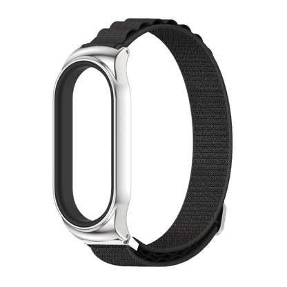 For Xiaomi Mi Band 6 / 5 / 4 / 3 MIJOBS CS Nylon Breathable Watch Band(Black Silver) - Watch Bands by MIJOBS | Online Shopping UK | buy2fix