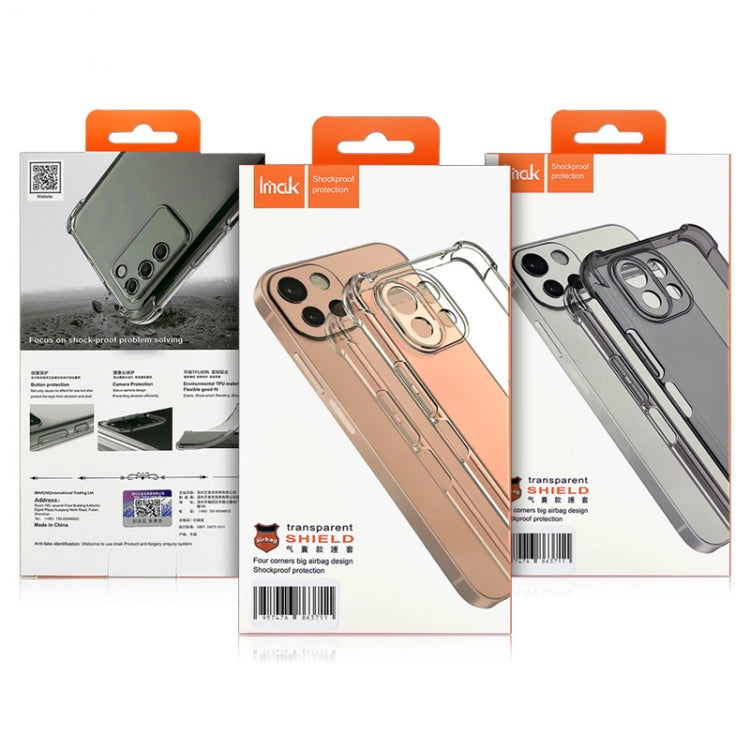 For Motorola Moto X40 5G imak Shockproof Airbag TPU Phone Case(Transparent Black) - Motorola Cases by imak | Online Shopping UK | buy2fix