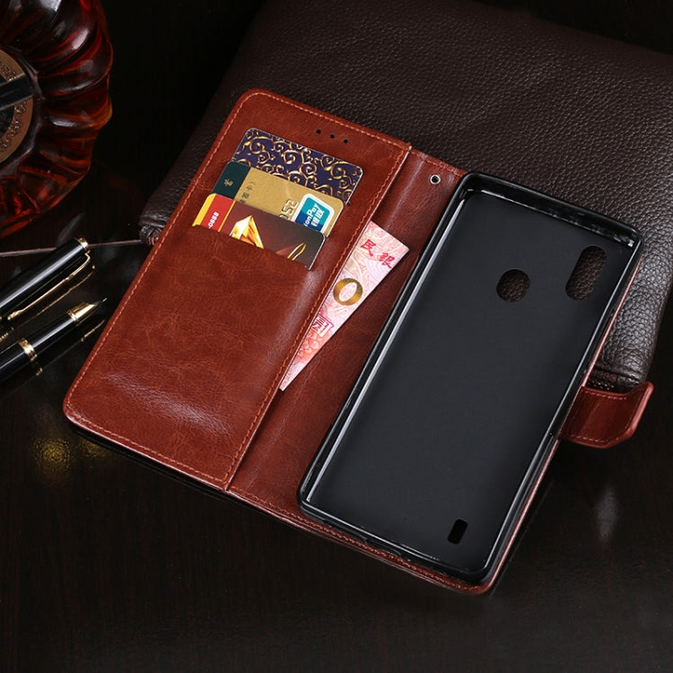 For Blackview A60 Pro idewei Crazy Horse Texture Horizontal Flip Leather Case with Holder & Card Slots & Wallet(Black) - More Brand by idewei | Online Shopping UK | buy2fix