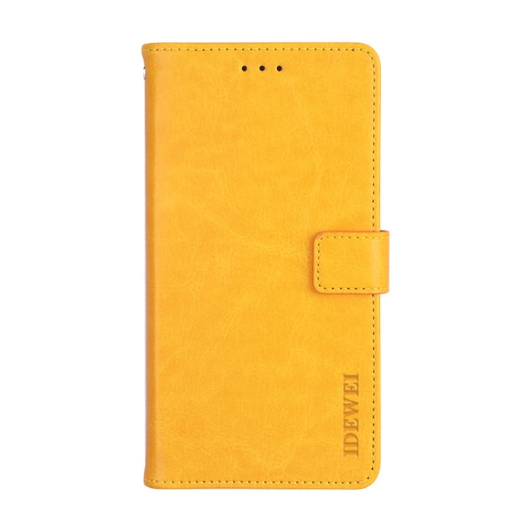 For Blackview BV6100 idewei Crazy Horse Texture Horizontal Flip Leather Case with Holder & Card Slots & Wallet(Yellow) - More Brand by idewei | Online Shopping UK | buy2fix