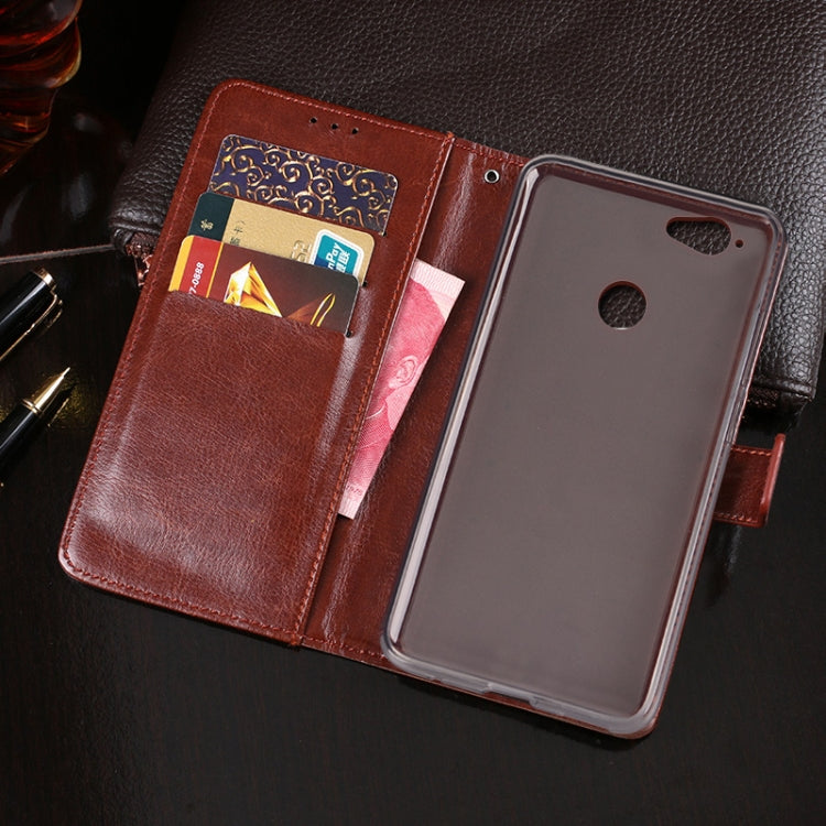 For Blackview R7 idewei Crazy Horse Texture Horizontal Flip Leather Case with Holder & Card Slots & Wallet(Black) - More Brand by idewei | Online Shopping UK | buy2fix