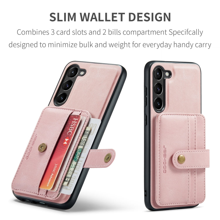 For Samsung Galaxy S24 5G JEEHOOD RFID Blocking Anti-Theft Magnetic Phone Case(Pink) - Galaxy S24 5G Cases by JEEHOOD | Online Shopping UK | buy2fix