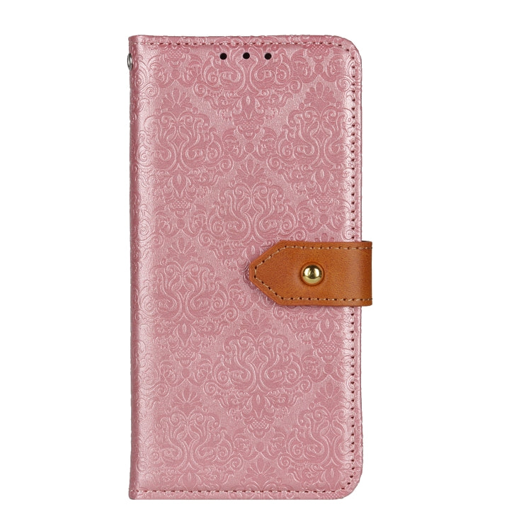 For OnePlus 11 5G European Floral Embossed Flip Leather Phone Case(Pink) - OnePlus Cases by buy2fix | Online Shopping UK | buy2fix