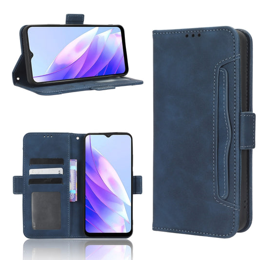 For Blackview A52 Skin Feel Calf Texture Card Slots Leather Phone Case(Blue) - More Brand by buy2fix | Online Shopping UK | buy2fix