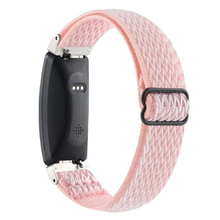 For Fitbit Inspire 2 Buckle Wave Braided Nylon Watch Band(Pink) - Watch Bands by buy2fix | Online Shopping UK | buy2fix