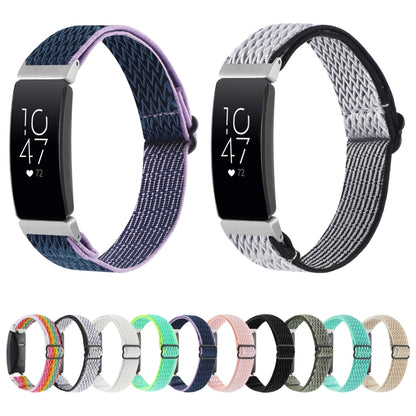 For Fitbit Inspire 2 Buckle Wave Braided Nylon Watch Band(Black) - Watch Bands by buy2fix | Online Shopping UK | buy2fix