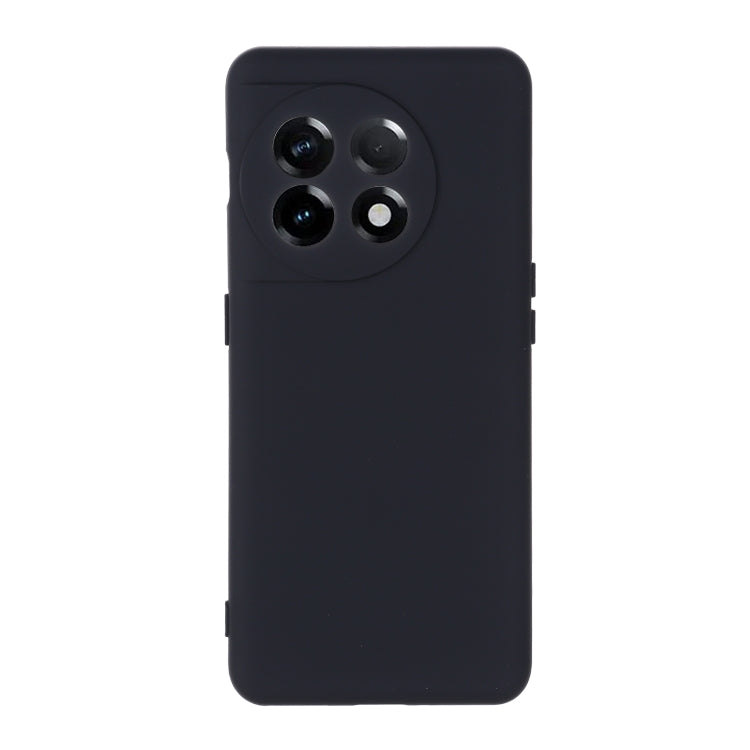 For OnePlus 11 Pure Color Liquid Silicone Shockproof Full Coverage Phone Case(Black) - OnePlus Cases by buy2fix | Online Shopping UK | buy2fix