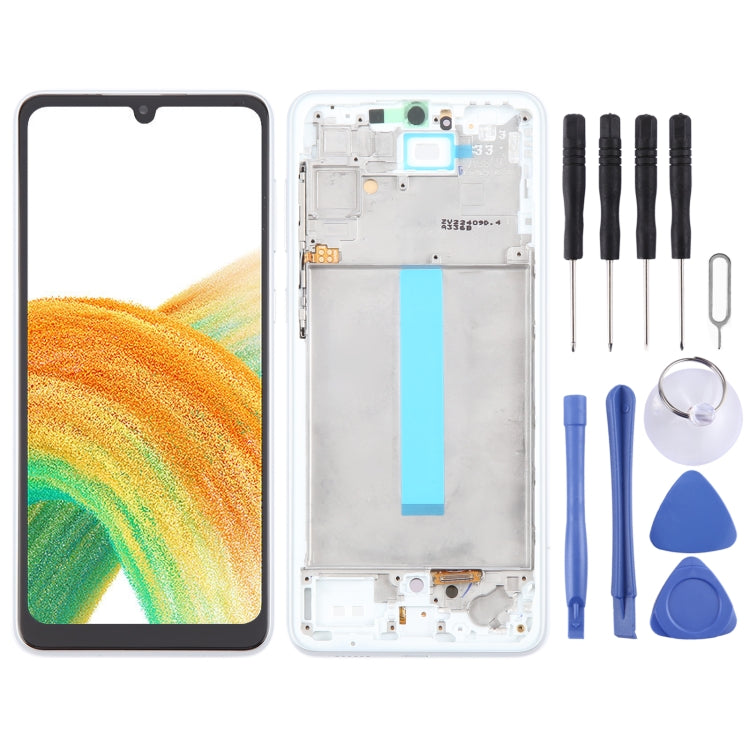 For Samsung Galaxy A33 5G SM-A336 6.36 inch OLED LCD Screen Digitizer Full Assembly with Frame (White) - Galaxy A Series Parts by buy2fix | Online Shopping UK | buy2fix