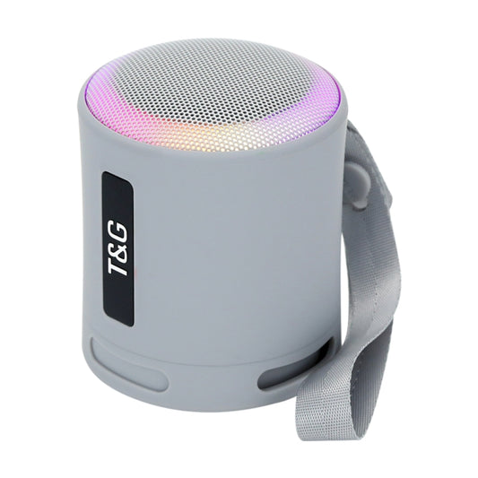 T&G TG373 Outdoor Portable LED Light RGB Multicolor Wireless Bluetooth Speaker Subwoofer(Grey) - Desktop Speaker by T&G | Online Shopping UK | buy2fix