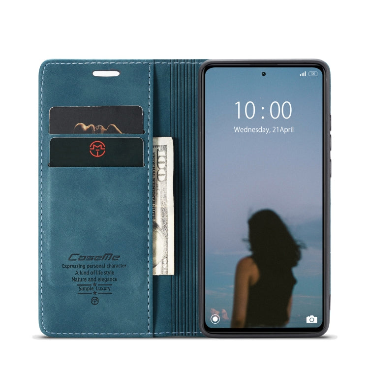 For Xiaomi Redmi Note 12 Pro+ 5G CaseMe 013 Multifunctional Horizontal Flip Leather Phone Case(Blue) - Xiaomi Cases by CaseMe | Online Shopping UK | buy2fix