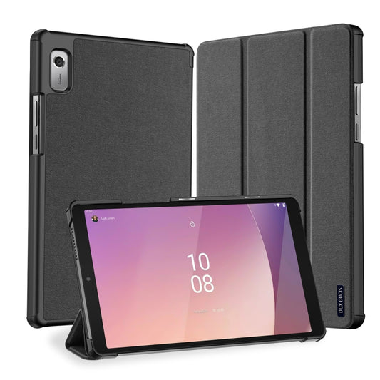 For Lenovo Tab M9 DUX DUCIS Domo Series Magnetic Flip Leather Tablet Case(Black) - Lenovo by DUX DUCIS | Online Shopping UK | buy2fix