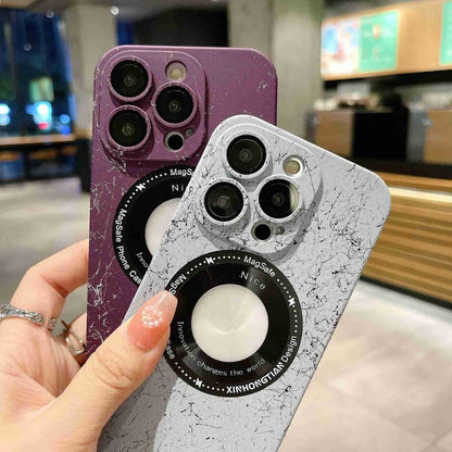 For iPhone 13 Pro Marble Pattern MagSafe PC Phone Case(Black) - iPhone 13 Pro Cases by buy2fix | Online Shopping UK | buy2fix