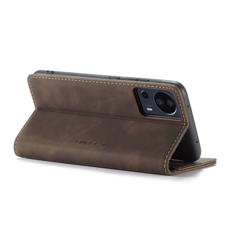 For Xiaomi 13 Lite CaseMe 013 Multifunctional Horizontal Flip Leather Phone Case(Coffee) - Xiaomi Cases by CaseMe | Online Shopping UK | buy2fix