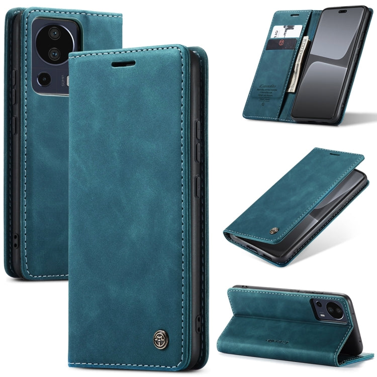 For Xiaomi 13 Lite CaseMe 013 Multifunctional Horizontal Flip Leather Phone Case(Blue) - Xiaomi Cases by CaseMe | Online Shopping UK | buy2fix