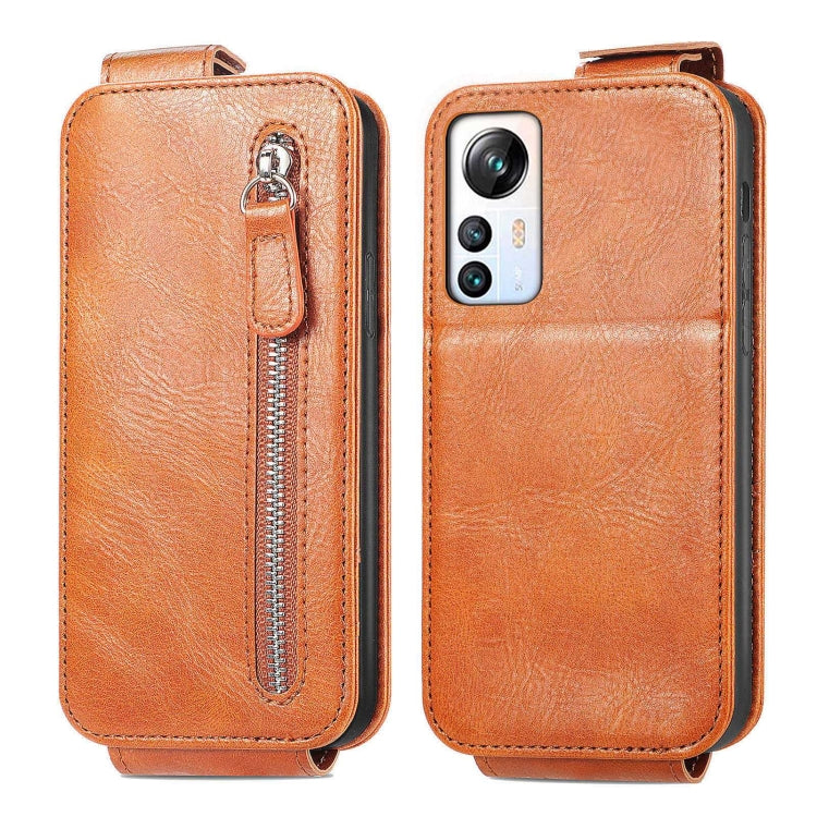 For Blackview A85 Zipper Wallet Vertical Flip Leather Phone Case(Brown) - More Brand by buy2fix | Online Shopping UK | buy2fix