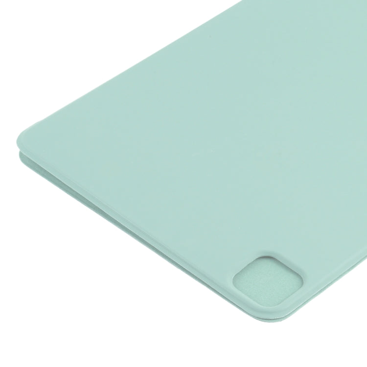 For iPad Air 13 2024 / Pro 12.9 2020 Non-buckle Double-sided Magnetic Flip Leather Tablet Case With Holder & Sleep / Wake-up Function(Light Green) - iPad Pro 12.9 (2020) Cases by buy2fix | Online Shopping UK | buy2fix