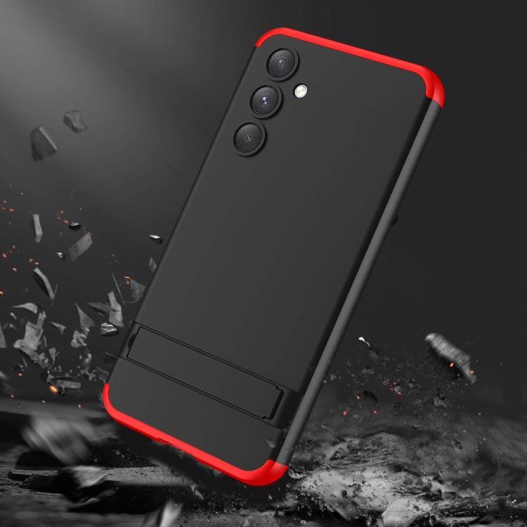 For Samsung Galaxy S23 FE 5G GKK Three Stage Splicing Full Coverage PC Phone Case(Black Red) - Galaxy S23 FE 5G Cases by GKK | Online Shopping UK | buy2fix