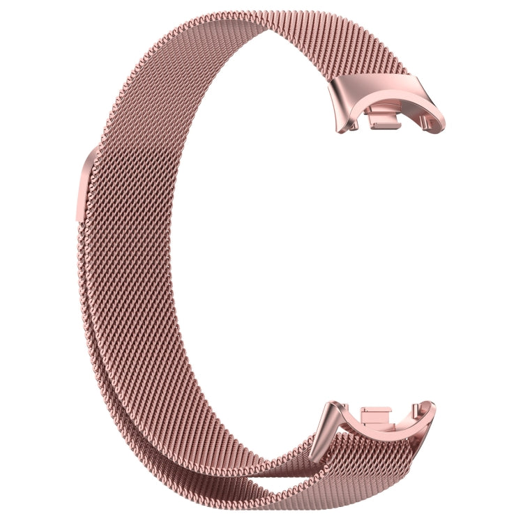 For Xiaomi Mi Band 8 Milanese Metal Watch Band(Rose Pink) - Watch Bands by buy2fix | Online Shopping UK | buy2fix