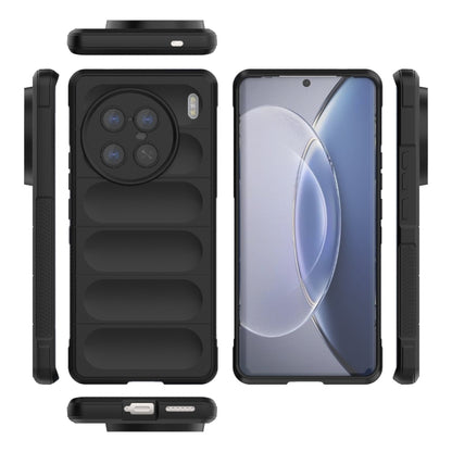 For vivo X90 Pro 5G Magic Shield TPU + Flannel Phone Case(Dark Grey) - vivo Cases by buy2fix | Online Shopping UK | buy2fix