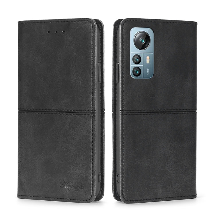 For Blackview A85 Cow Texture Magnetic Horizontal Flip Leather Phone Case(Black) - More Brand by buy2fix | Online Shopping UK | buy2fix