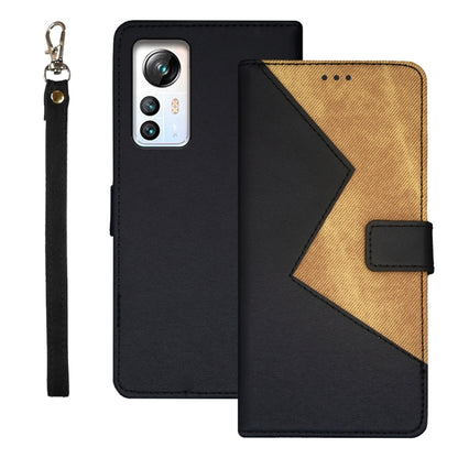 For Blackview A85 idewei Two-color Splicing Leather Phone Case(Black) - More Brand by idewei | Online Shopping UK | buy2fix