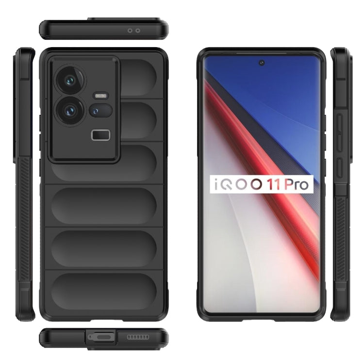 For vivo iQOO 11 Pro 5G Magic Shield TPU + Flannel Phone Case(Wine Red) - vivo Cases by buy2fix | Online Shopping UK | buy2fix