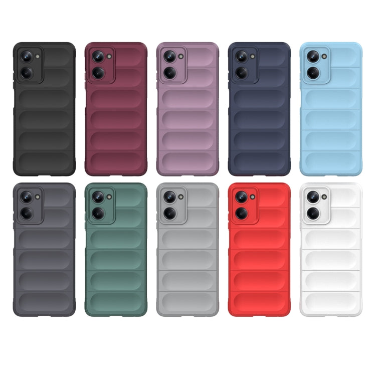 For Realme 10 Pro 5G Magic Shield TPU + Flannel Phone Case(Light Blue) - Realme Cases by buy2fix | Online Shopping UK | buy2fix