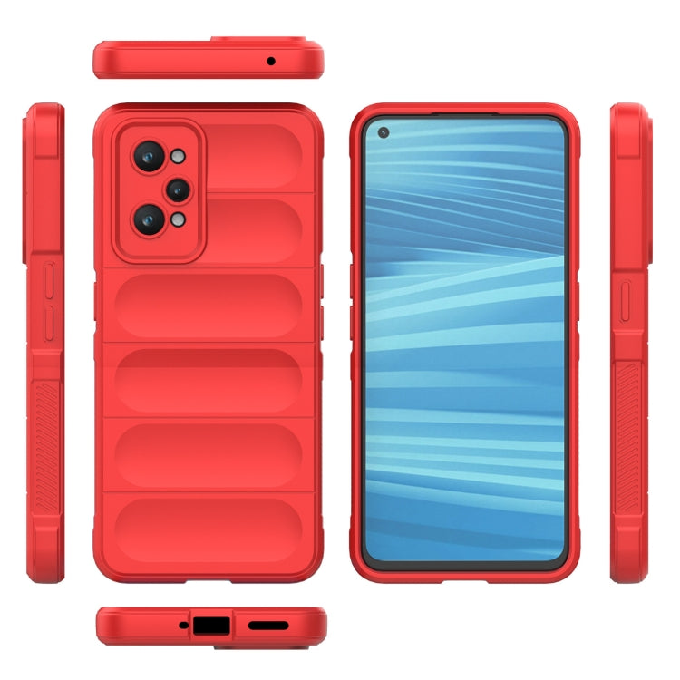 For Realme GT2 Magic Shield TPU + Flannel Phone Case(Light Blue) - Realme Cases by buy2fix | Online Shopping UK | buy2fix