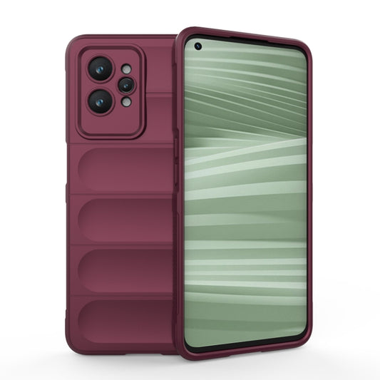 For Realme GT2 Pro Magic Shield TPU + Flannel Phone Case(Wine Red) - Realme Cases by buy2fix | Online Shopping UK | buy2fix