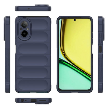 For Realme C67 4G Global Magic Shield TPU + Flannel Phone Case(Dark Blue) - C67 Cases by buy2fix | Online Shopping UK | buy2fix
