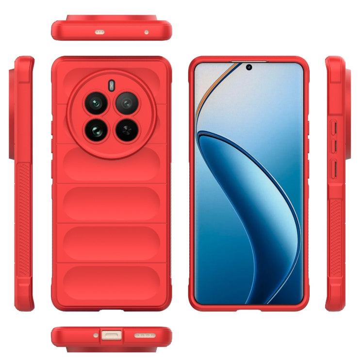 For Realme 12 Pro 5G / 12 Pro+ Magic Shield TPU + Flannel Phone Case(Red) - Realme Cases by buy2fix | Online Shopping UK | buy2fix