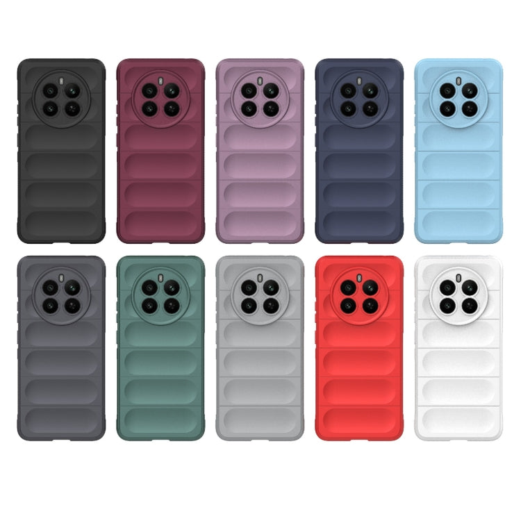 For Realme 12+ 5G Global Magic Shield TPU + Flannel Phone Case(Dark Grey) - Realme Cases by buy2fix | Online Shopping UK | buy2fix