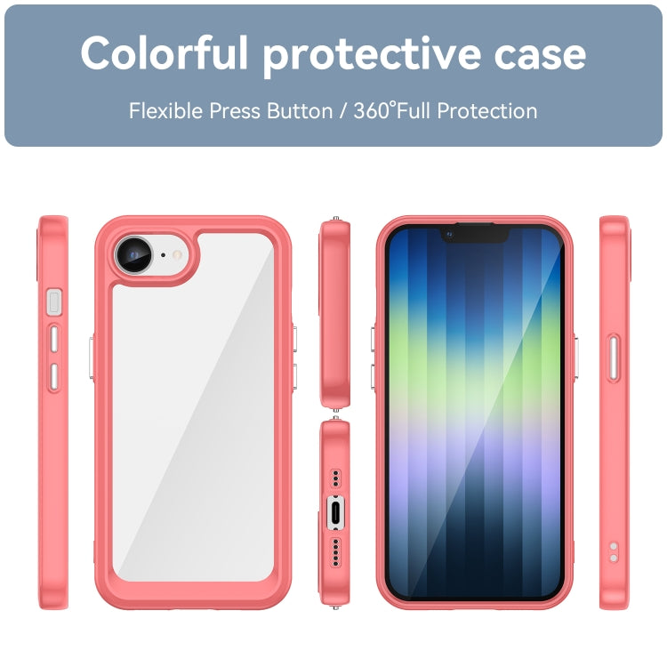 For iPhone SE 2024 Colorful Series Acrylic + TPU Phone Case(Red) - More iPhone Cases by buy2fix | Online Shopping UK | buy2fix