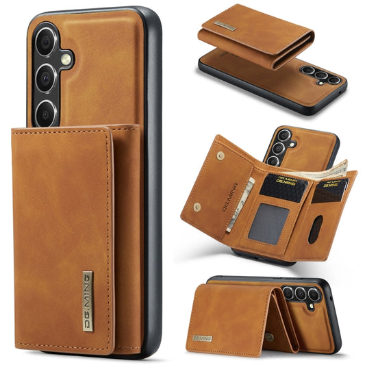 For Samsung Galaxy S24+ 5G DG.MING M1 Series 3-Fold Multi Card Wallet + Magnetic Phone Case(Brown) - Galaxy S24+ 5G Cases by DG.MING | Online Shopping UK | buy2fix