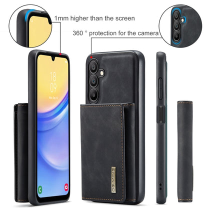 For Samsung Galaxy A15 5G / A15 4G DG.MING M1 Series 3-Fold Multi Card Wallet + Magnetic Phone Case(Black) - Galaxy Phone Cases by DG.MING | Online Shopping UK | buy2fix