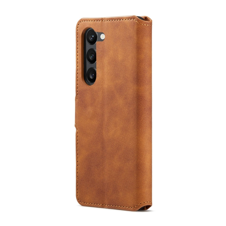 For Samsung Galaxy S23+ 5G DG.MING Retro Oil Edge Flip Leather Phone Case(Brown) - Galaxy S23+ 5G Cases by DG.MING | Online Shopping UK | buy2fix