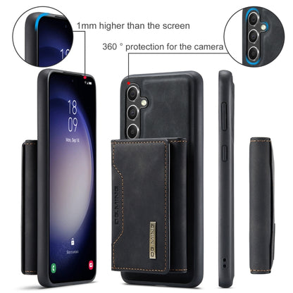 For Samsung Galaxy A55 5G DG.MING M2 Series 3-Fold Multi Card Bag + Magnetic Phone Case(Black) - Galaxy Phone Cases by DG.MING | Online Shopping UK | buy2fix