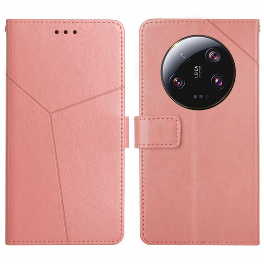 For Xiaomi 14 Ultra Y-shaped Pattern Flip Leather Phone Case(Pink) - 14 Ultra Cases by buy2fix | Online Shopping UK | buy2fix