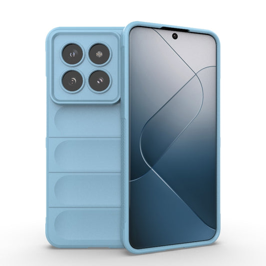 For Xiaomi 14 Pro 5G Magic Shield TPU + Flannel Phone Case(Light Blue) - 14 Pro Cases by buy2fix | Online Shopping UK | buy2fix