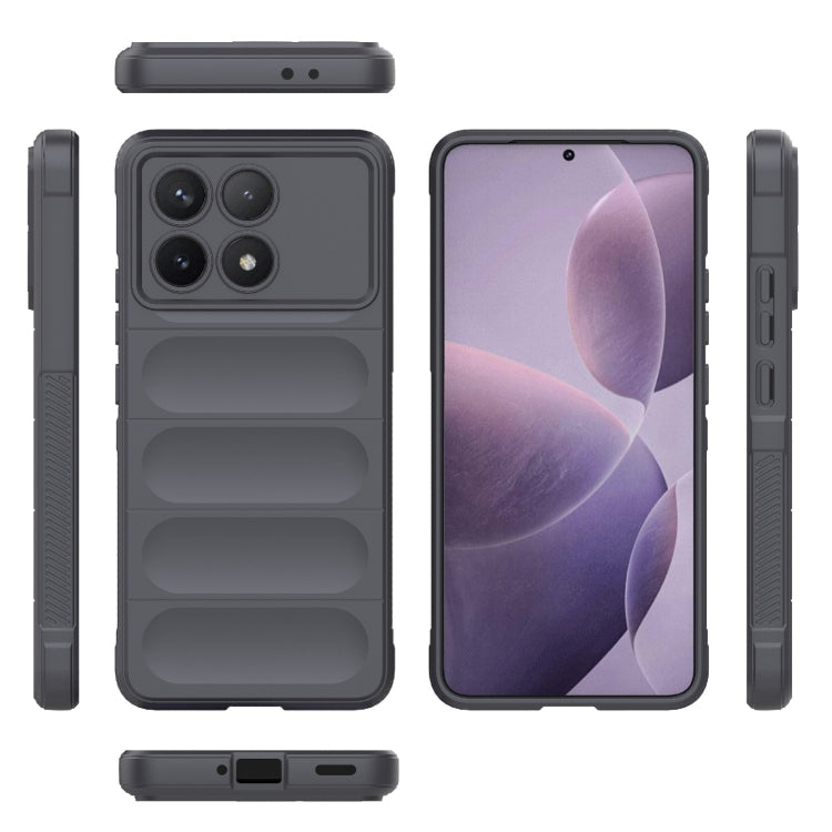 For Xiaomi Redmi K70 / K70 Pro 5G Magic Shield TPU + Flannel Phone Case(Dark Grey) - K70 Pro Cases by buy2fix | Online Shopping UK | buy2fix