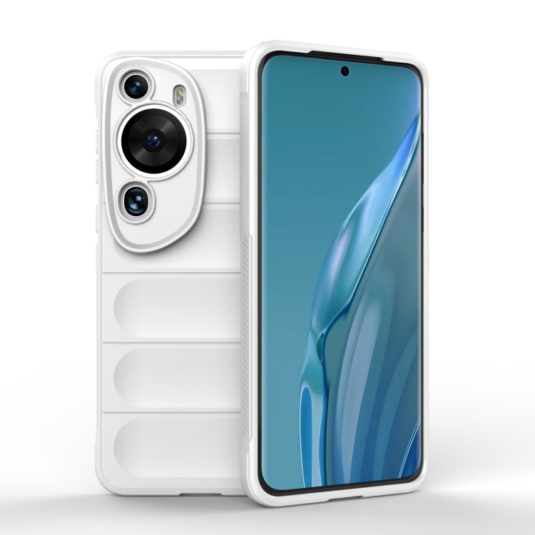 For Huawei P60 Art Magic Shield TPU + Flannel Phone Case(White) - Huawei Cases by buy2fix | Online Shopping UK | buy2fix